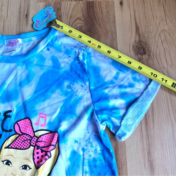 NEW JOJO SIWA Tie Dye Tee Shirt DANCE IT OUT Jojo & BowBow Large Blue Girl’s - Picture 9 of 16
